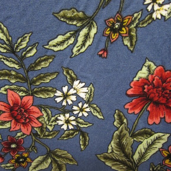 NWT Ultra Flirt SS Print/Velvet Trim Women's Top - Picture 3 of 6